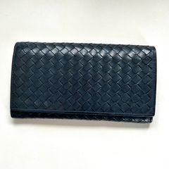 BOTTEGA VENETS ボッテガヴェネタ 長財布 L字ファスナー 青 - メルカリ