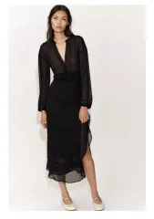 ZARA(ザラ) フリル 点線で描かれています スイス ワンピース シースルー