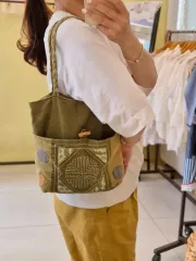 ヴィンテージ パッチワーク ショルダーバッグ トートバッグ