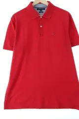 (XL-2XL) Tommy Hilfiger トミーヒルフィガー 半袖 KARA（カラ）Tシャツ オーバーサイズ レッド-1445C