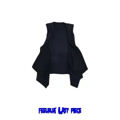 Draped Asymmetrical Layered Vest