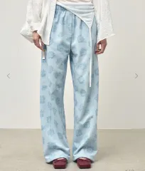 Theyne/ FLOWER BANDING PANTS (SKY BLUE)
