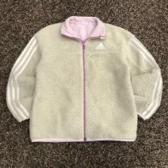 S アディダス フリース リバーシブル ピンク ジャケット