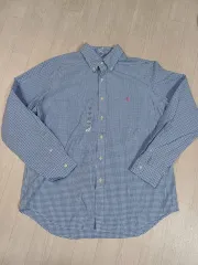 ポロ Ralph Lauren(ラルフローレン) ギンガム チェック シャツ 青 xl サイズ