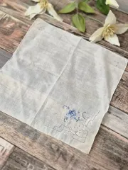 ヴィンテージ 刺繍 ハンカチ 白