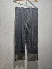 32) ザラ デニム ロールアップ パンツ リラックスフィット コットンウールポリエステルブレンド 7215 404