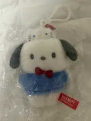 新品 50周年 ハローキティ ポチャッコ キーホルダー