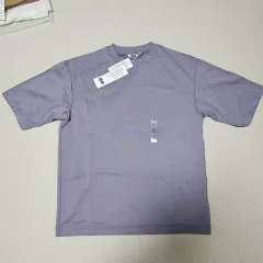 UNIQLO(ユニクロ) エアリズム コットン オーバーサイズ クルーネック Tシャツ 藤色の M サイズ 新品