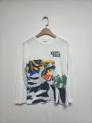 ケンゾー・キッズ タイガー 長袖 Tシャツ ホワイト ( 10A )