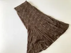 MAJESTIC LEGON 107046304  定価6930円  繊細レース スカート sizeM/茶■◆レディース