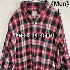 Brooks Brothers チェック シャツ L コットン100% ボタンダウン X-Slim 赤 チェックシャツ