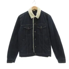 ギャップ GAP デニムジャケット S インディゴネイビー 長袖 ボア裏地 無地 /SX ■ECG003