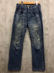 LEVI'S リーバイス ダメージ加工 ストレート デニムパンツ sizeW28 L32/ブルー系 ■■ レディース