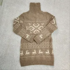 BEAN POLE ビーンポール ノルディック パータン ウール 100% タートルネック ニット ONE PIECE