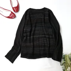 JURGEN LEHL ヨーガンレール ウール 毛 100％ ボーダー ニット (42Y＋0087)26F