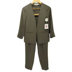 ナチュラルビューティーベーシック NATURAL BEAUTY BASIC 【洗える/防シワ】ポリエステルドビーセットアップ パンツ レディース  L