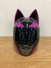Nitrinos製 猫耳デザイン フルフェイスヘルメットSG.PSCマーク　M NITRINOS フルフェイスヘルメット Mサイズ - メルカリ