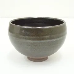 作家物　黒釉茶碗  茶道 抹茶 おしゃれ 抹茶茶碗 抹茶碗 和食器 レトロ 茶器 骨董 茶わん 茶会 茶の湯