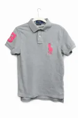 ポロ ラルフローレン グレー 半袖 カラーTシャツ XS