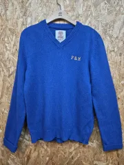 フランクリン＆マーシャル ウールニット L / イタリア製 / ロイヤルブルー