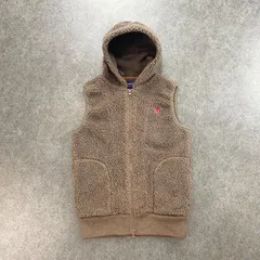 Gymphlex Boa Fleece Vest ボアフリースベスト ジップベスト フード付き ブラウン レディース 12A-HS-004のサムネイル