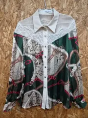 OnePlusOne レイパータン シフォンブラウス