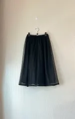 ブラック ダブルスカート