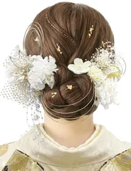 【在庫処分】結婚式 袴 浴衣 紫陽花 着物 かすみ草 水引き 和装 ピンポンマム 金箔 卒業式 和玉 蝶々飾り 振袖 ドライフラワー あじさい 成人式 パールシャワー メッシュ飾り 髪飾り アンティークベリー