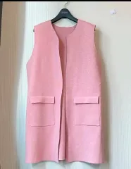 ピンク ニットベスト