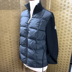 f001 L 希少 モンクレール MONCLER ウエスト紐付き ドローストリング ダウンジャケット ニット カーディガン サイズM G20939B00019 M1131 CARDIGAN TRICOT 黒 長袖 Wジップアップ 腰ひものサムネイル