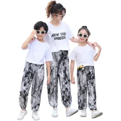 子供用 AD.グレーペイント 虫よけパンツ キッズ服 男の子 女の子 夏 春 速乾 薄手 親子コーデ リンクコーデ 長ズボン ボトムス リラックスパンツ レディース 美脚ストレッチ 薄い 韓国子供服
