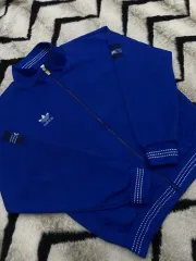 L 90s アディダス デサント オールドスクール トラックジャージ/ブルー