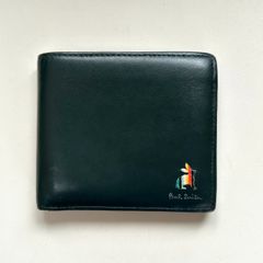 美品 ポール・スミス マーケトリーストライプラビット 長財布 ダーク