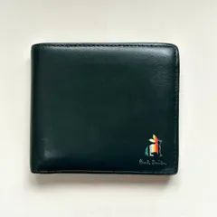 ポールスミス　Paul Smith 二つ折り財布　マーケトリーストライプラビット　ダークグリーン