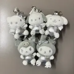 正規品 Sanrio 13cm シルバーハートキーホルダー_ハローキティ/ポチャッコ/ポムポムプリン/クロミ/マイメロディ