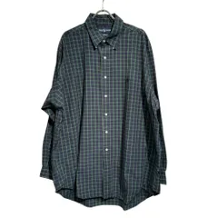 RALPH LAUREN (ラルフローレン) コットンタータンチェックBDシャツ ネイビー×グリーン 17ハーフ