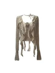 ヴィンテージ グランジ ピンタレスト 森ガール ロマンティック バラ ローズ カーディガン スリーブレス セット