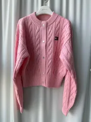 トミー ジーンズ TOMMY JEANS ニット ケーブル編み カーディガン 新品