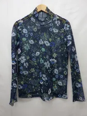 JUDY タートルネック シャツ メッシュ ブルー系 薄地 サイズ38 中古品のサムネイル