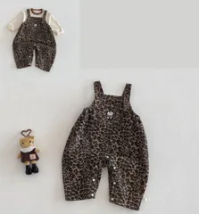 レオパードサロペット★韓国子供服★オーバーオール★ヒョウ柄★男女兼用★ベビーキッズ★子供服