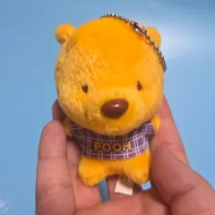 キャラクター クラシック 漫画 グッズ キーホルダー ストラップ ヴィンテージ ぬいぐるみ ディズニー クマのプーさん パープル