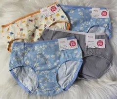 大特価まとめ売り! 新品タグ付 【4枚セット ワコール Wacoal Wing Teen non！PK パンツがくい込みにくい S 型番：RJ3101 カラー：BU/YE/GY】