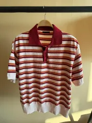 ZARA(ザラ) ストライプ カラー 半袖 ニット セーター 100 105