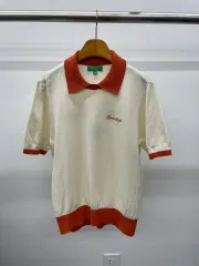 女性) ベネトン 半袖 カラー ニット 95 ( M ) サイズ