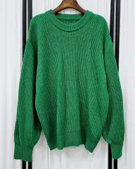 分厚い ルーズフィット ニット バルーンスリーブ レディースニット