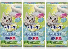 【新品3個セット】デオトイレ 消臭・抗菌シート ふんわり香る 30枚（10枚×3袋）