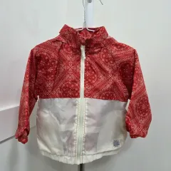 日本 90 キッズ ウィンドブレーカー ジャケット ベイズリー 弱起毛