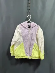 ニューバランス レディース パープル×オレンジ バイカラー ウィンドブレーカー (サイズ110)