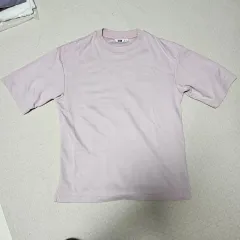 UNIQLO(ユニクロ) エアリズム コットン オーバーサイズ クルーネック Tシャツ ペールピンク M サイズ