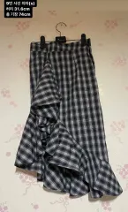 チェック フリル ロング スカート S サイズ